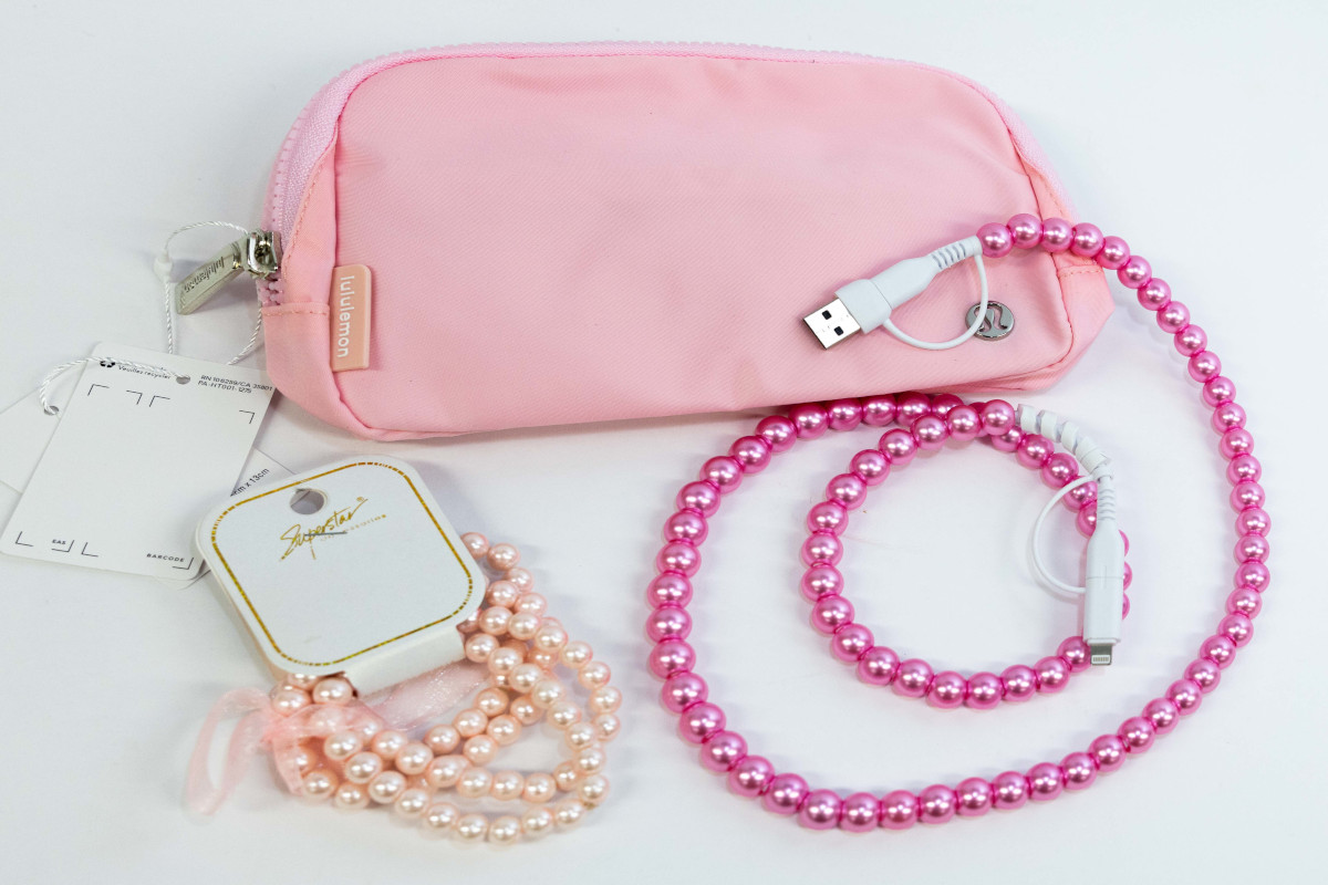 Lot 39 - Lululemon Crossbody Purse, Bracelets, Phone Charger