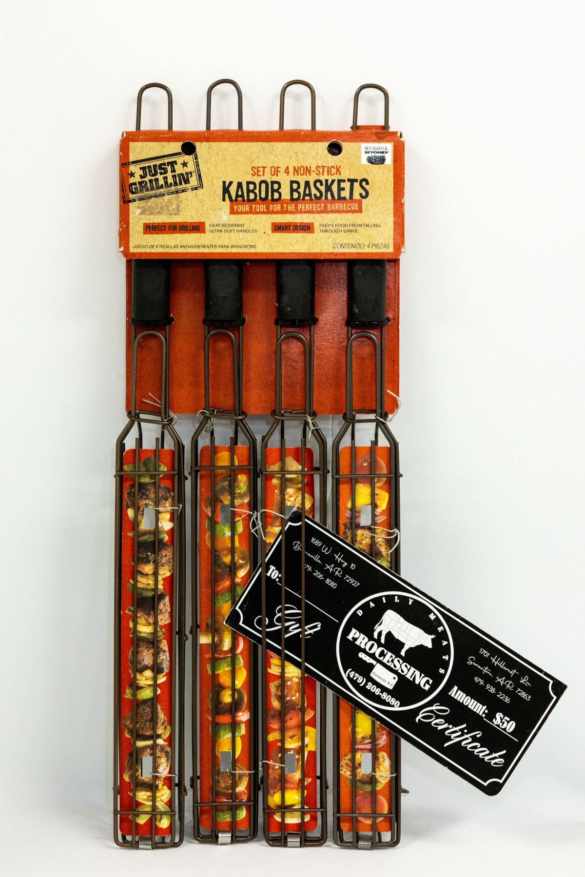 Lot 31 - Gift Card to Daily Meats and Kabob Grill Holders